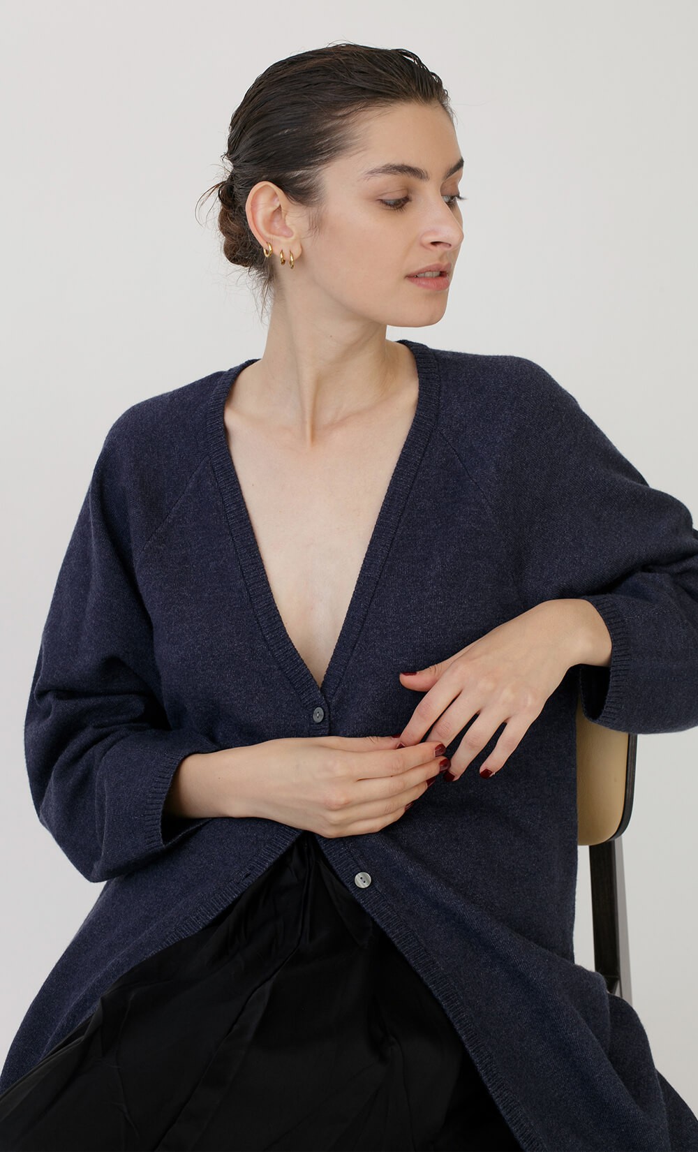 Charcoal Rag Cardigan