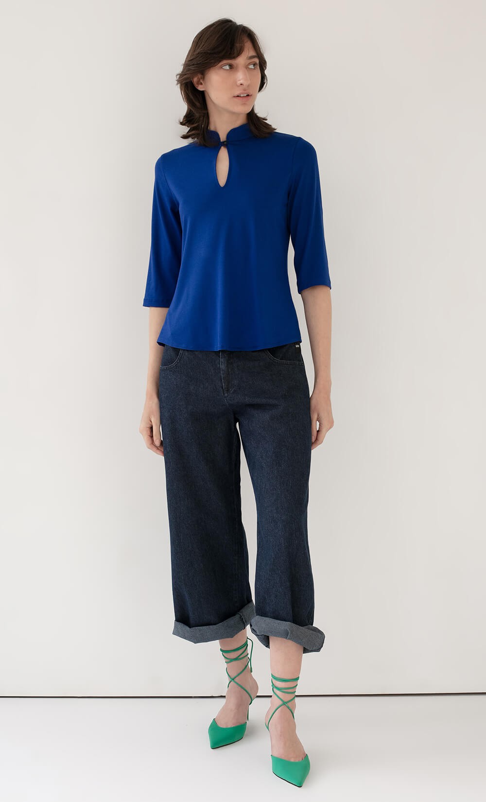 Blue Lotam Top
