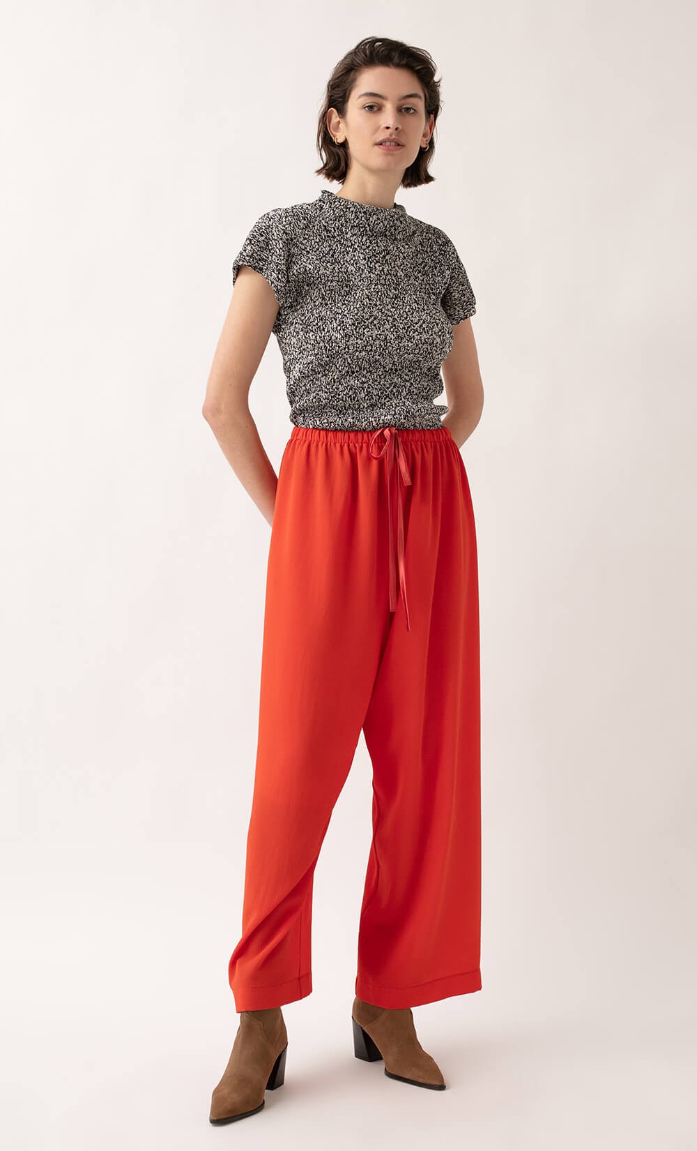 Coral Salvar Pants