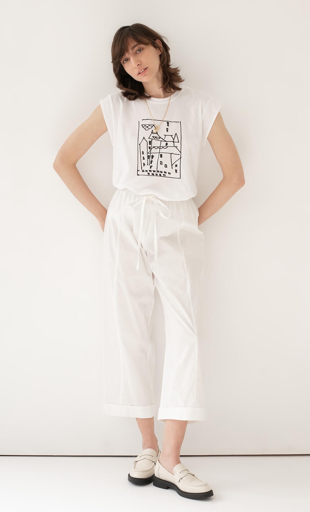 White Rap Pants