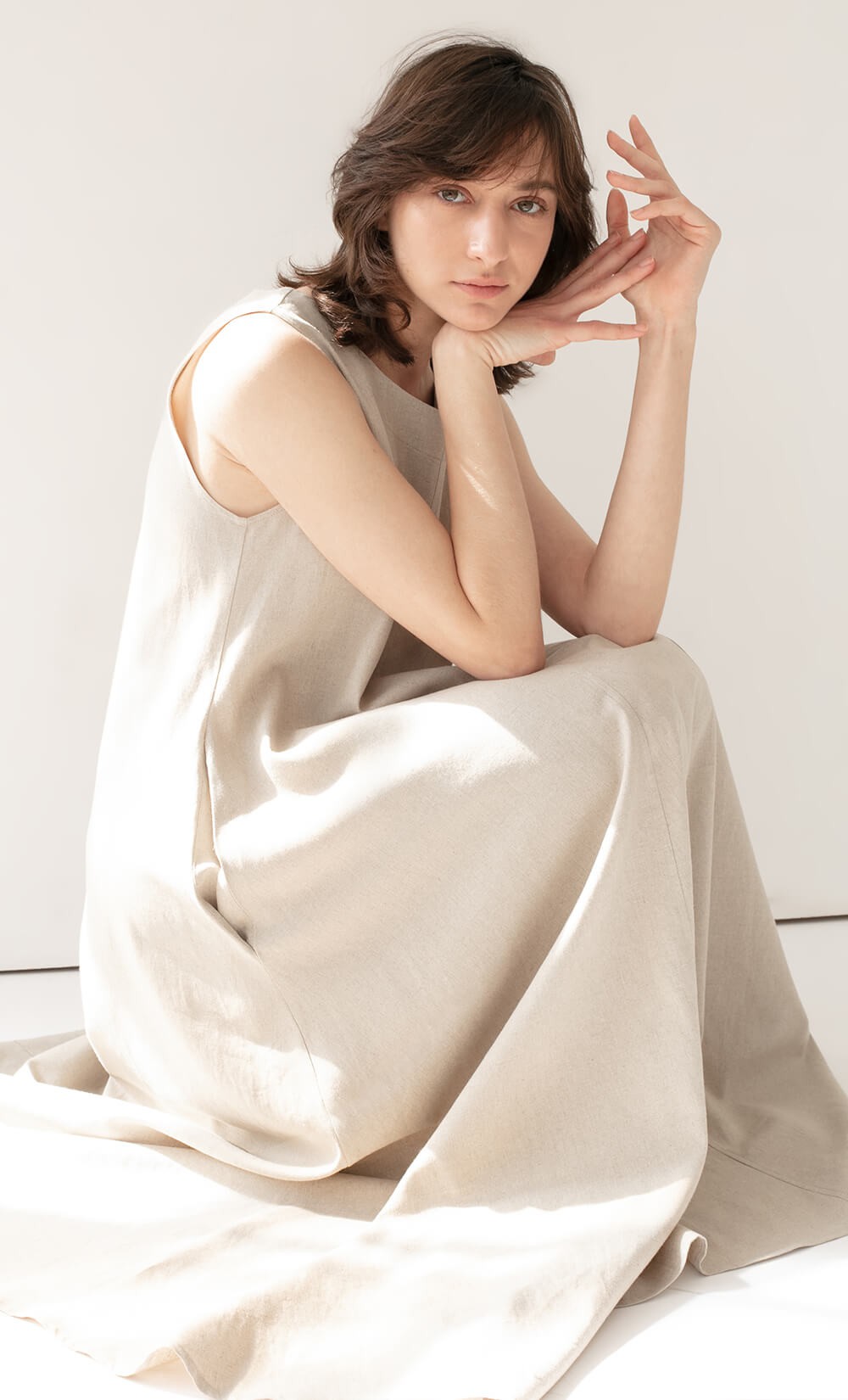 Dusty Linen Dress