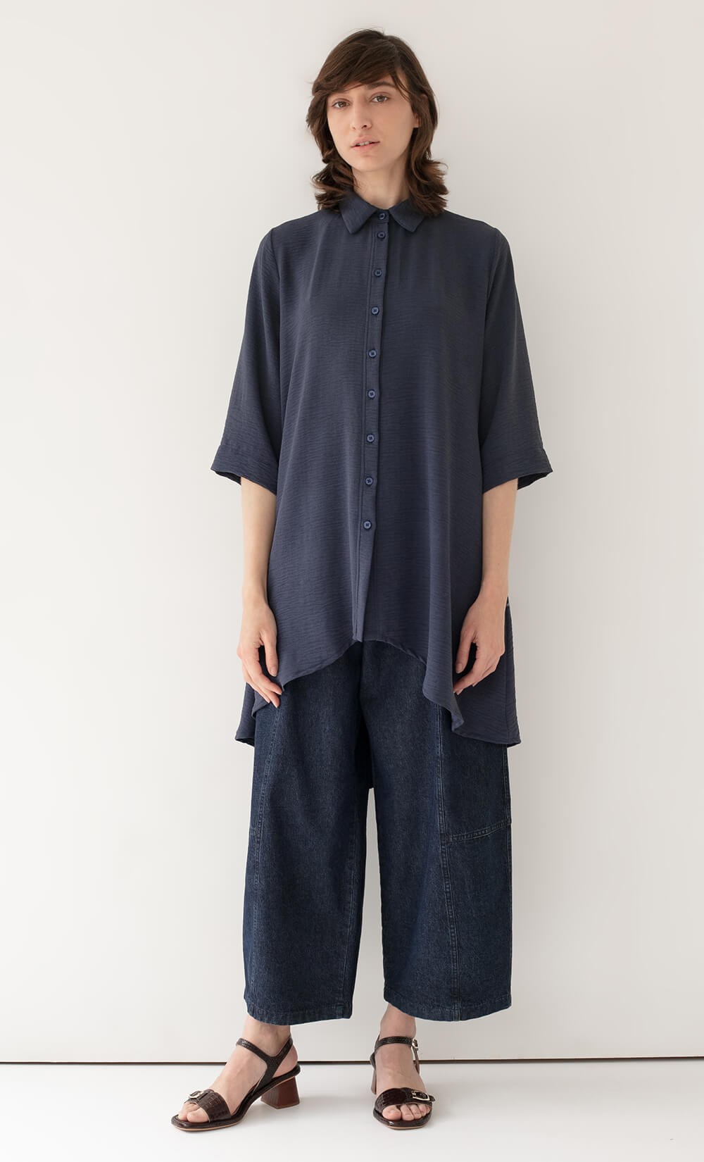 Blue Crushed Tunic