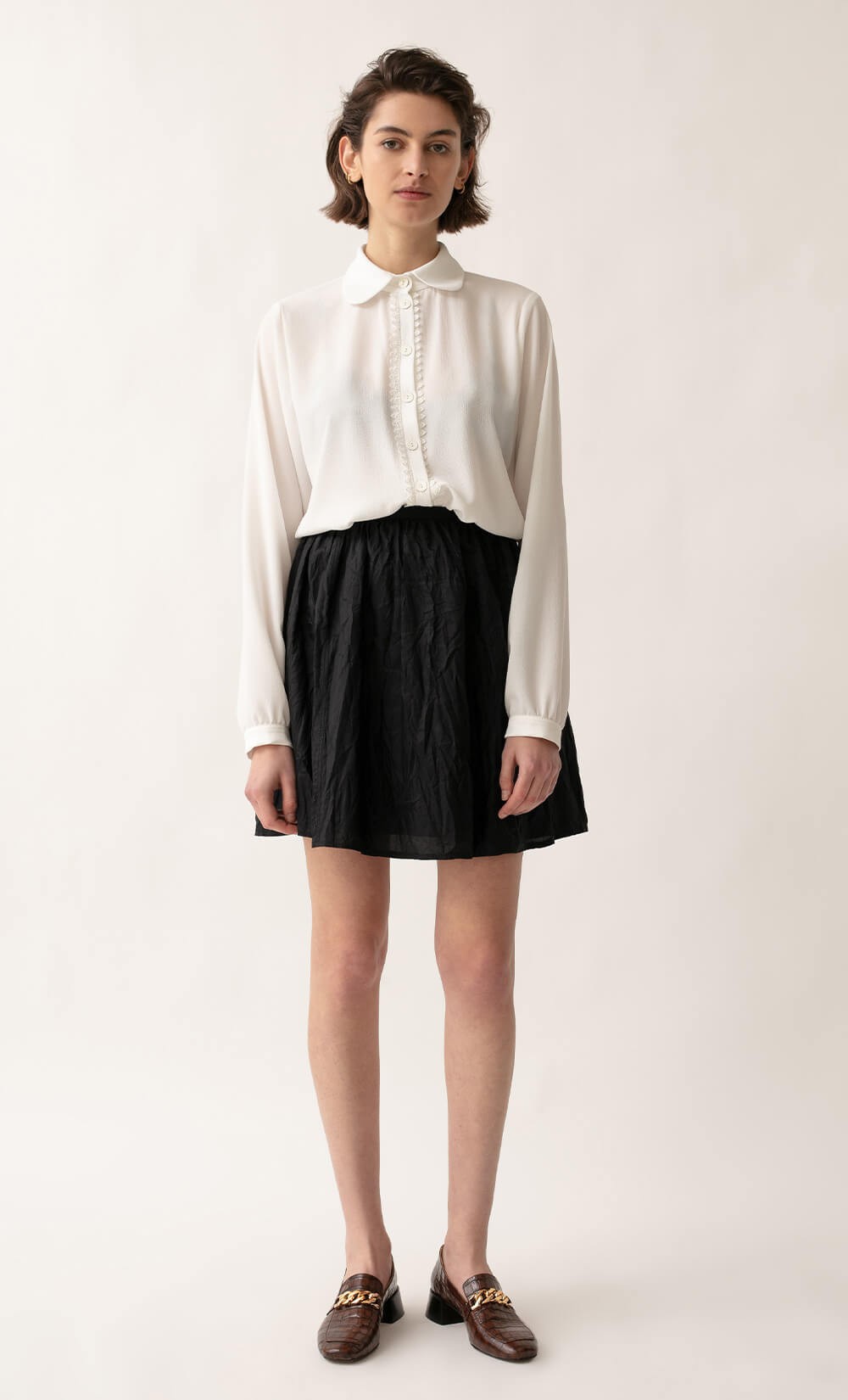 Black Baffita skirt
