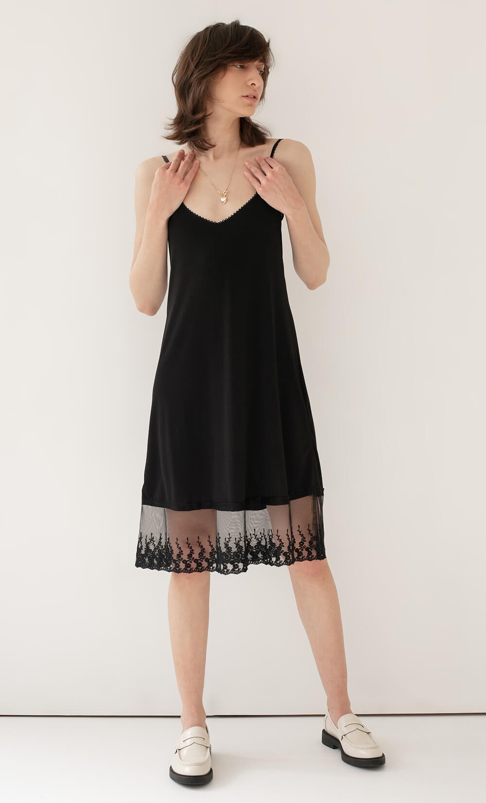Black Dragonfly Slip Dress