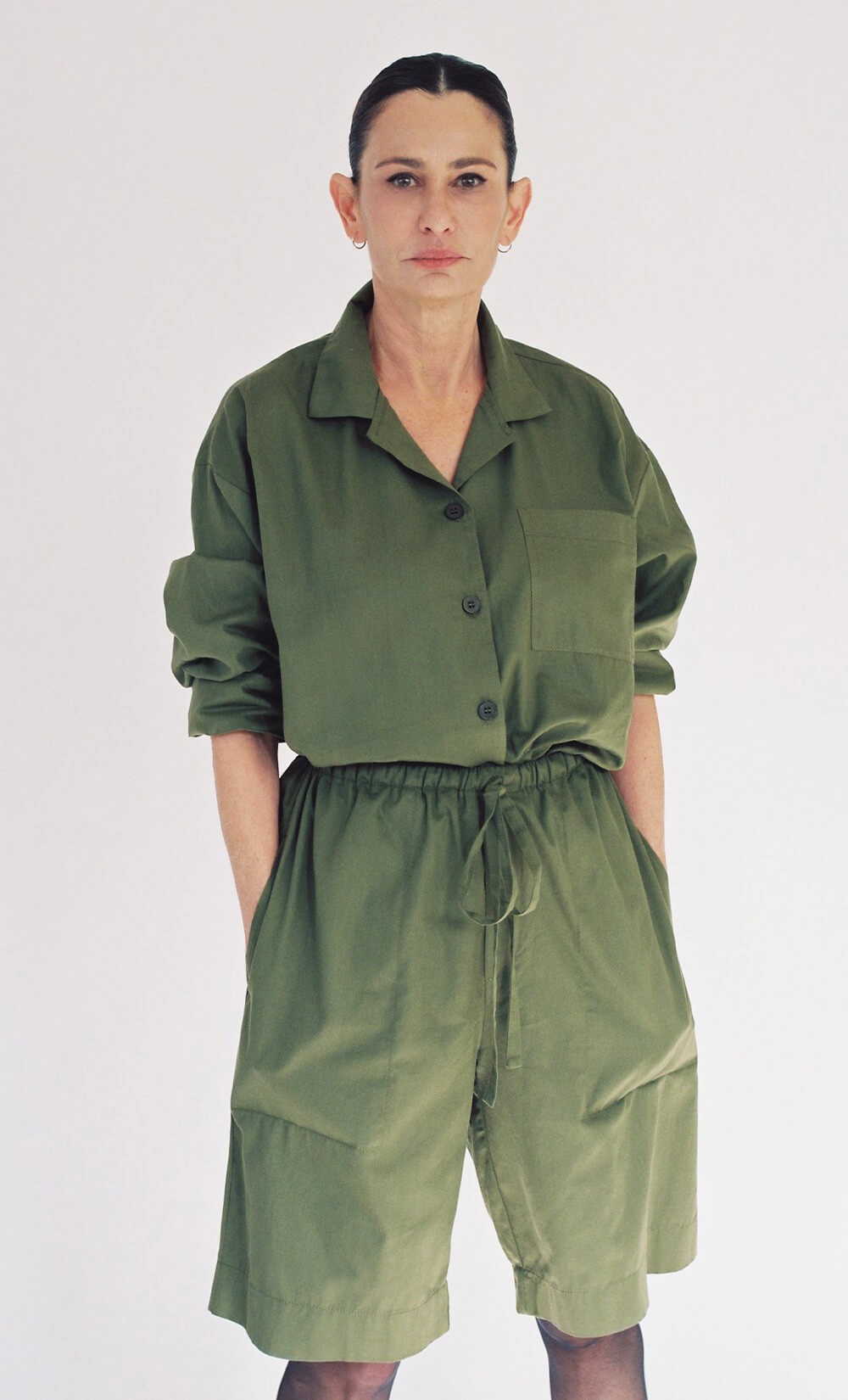 Green Rapushort Pants