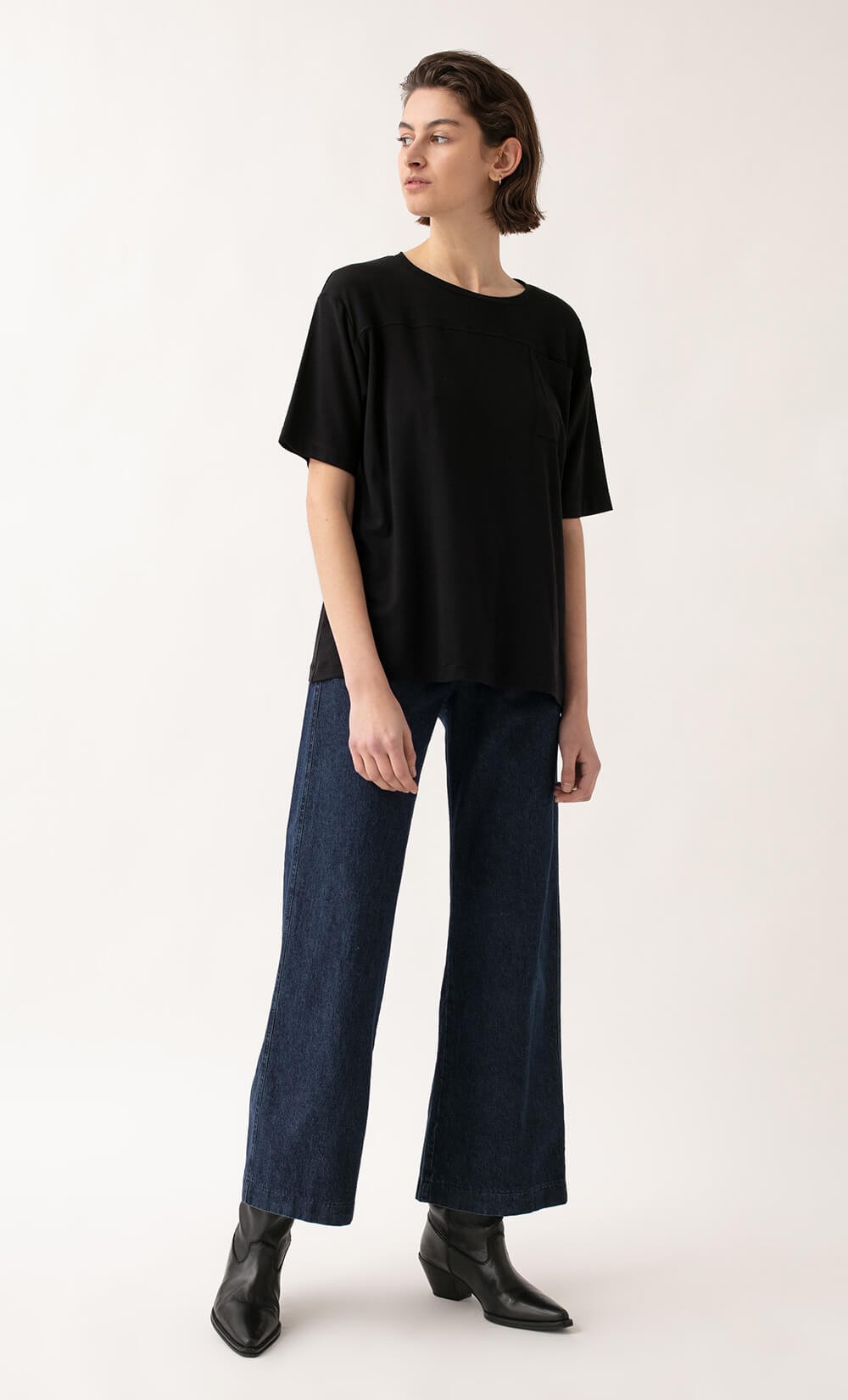 Black Swatch Poppy Top