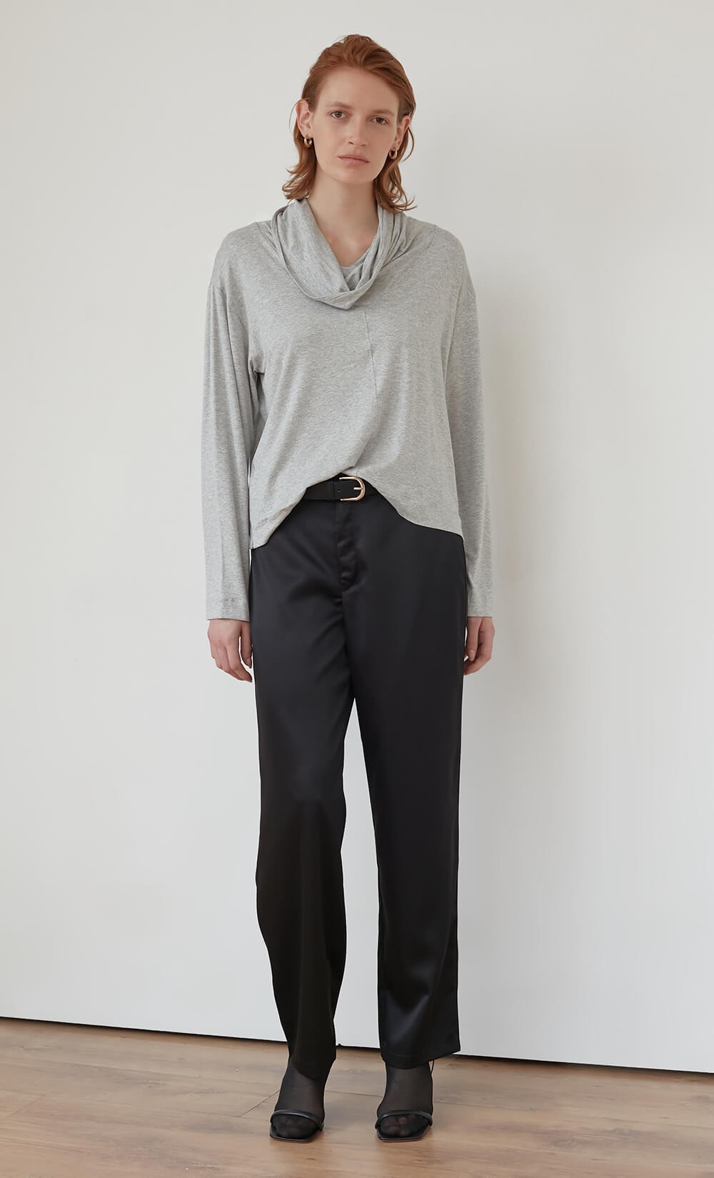 Black Satin 5 Pants
