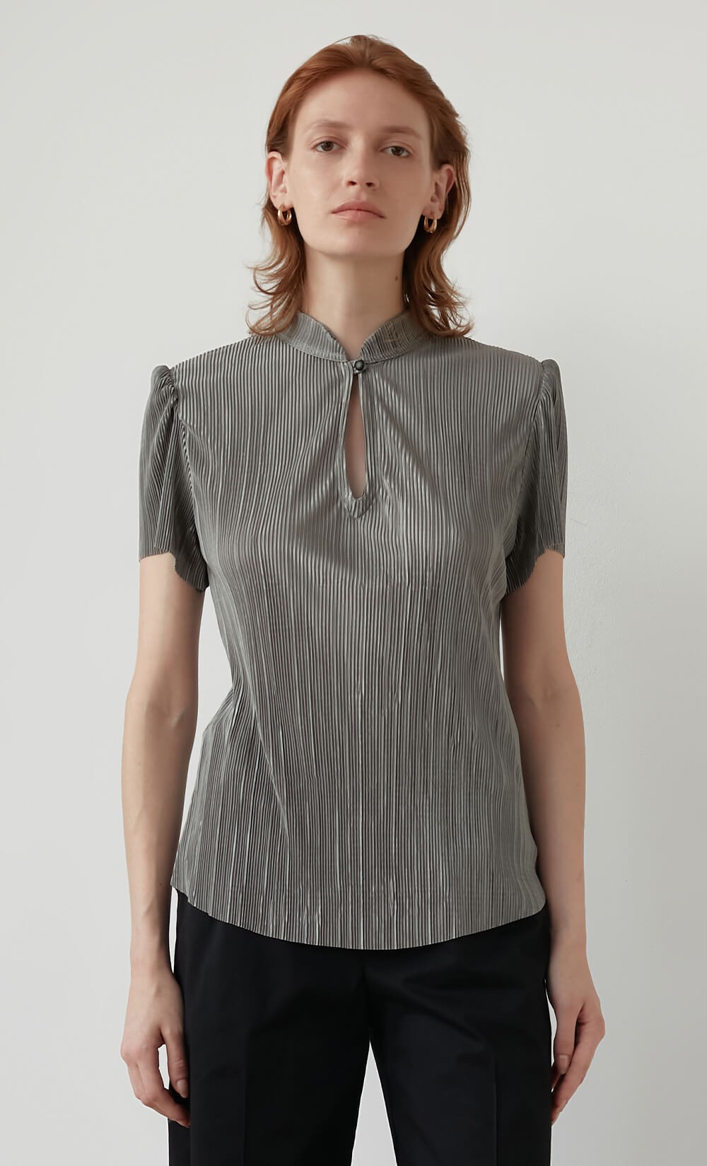 Natural Sitton Plissé Top