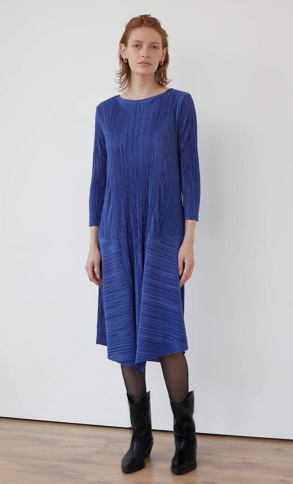 Blue Sofu Plissé Dress 