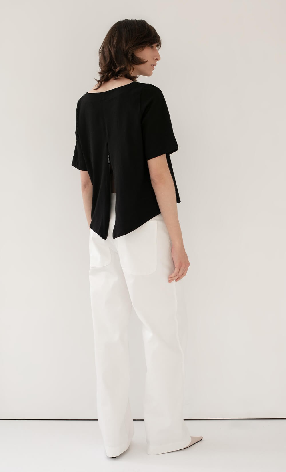 Black Cashe-Zip Top