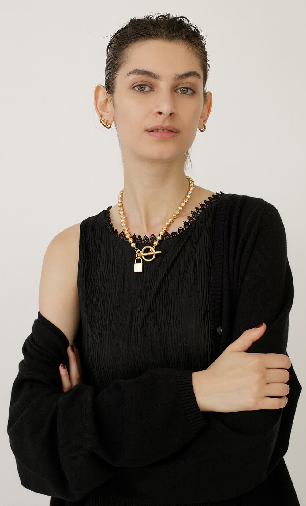 Golden Pearls Necklace 