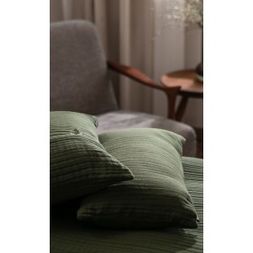 Green Muslin Rectangular Cushion 
