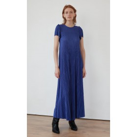 Blue Sital Plissé Dress