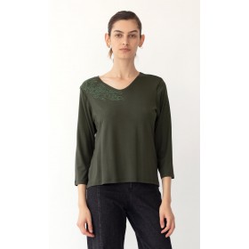 Soon Floral Olive Green T-Shirt 