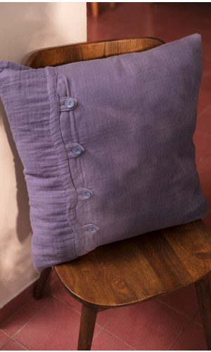 Lilac Muslin Square Cushion  