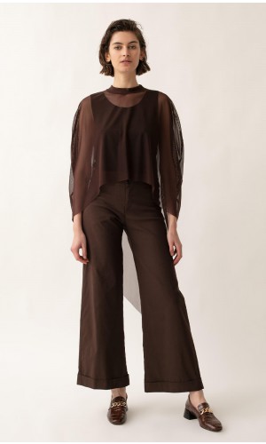 Brown Caprice Tulle Cape