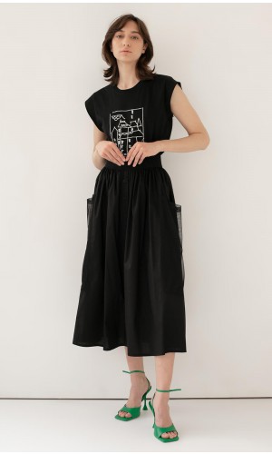Black Sun-Skirt