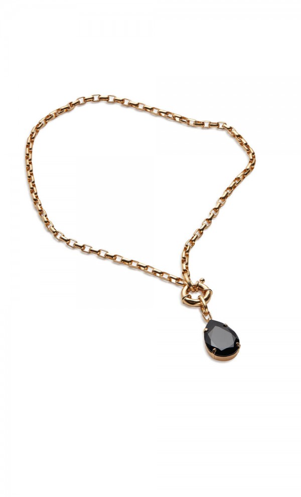 Black Drop Necklace 